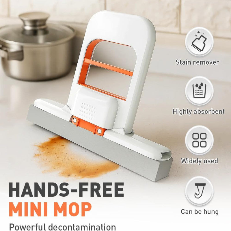 Foldable Desktop Mop, Mini Sponge Mop
