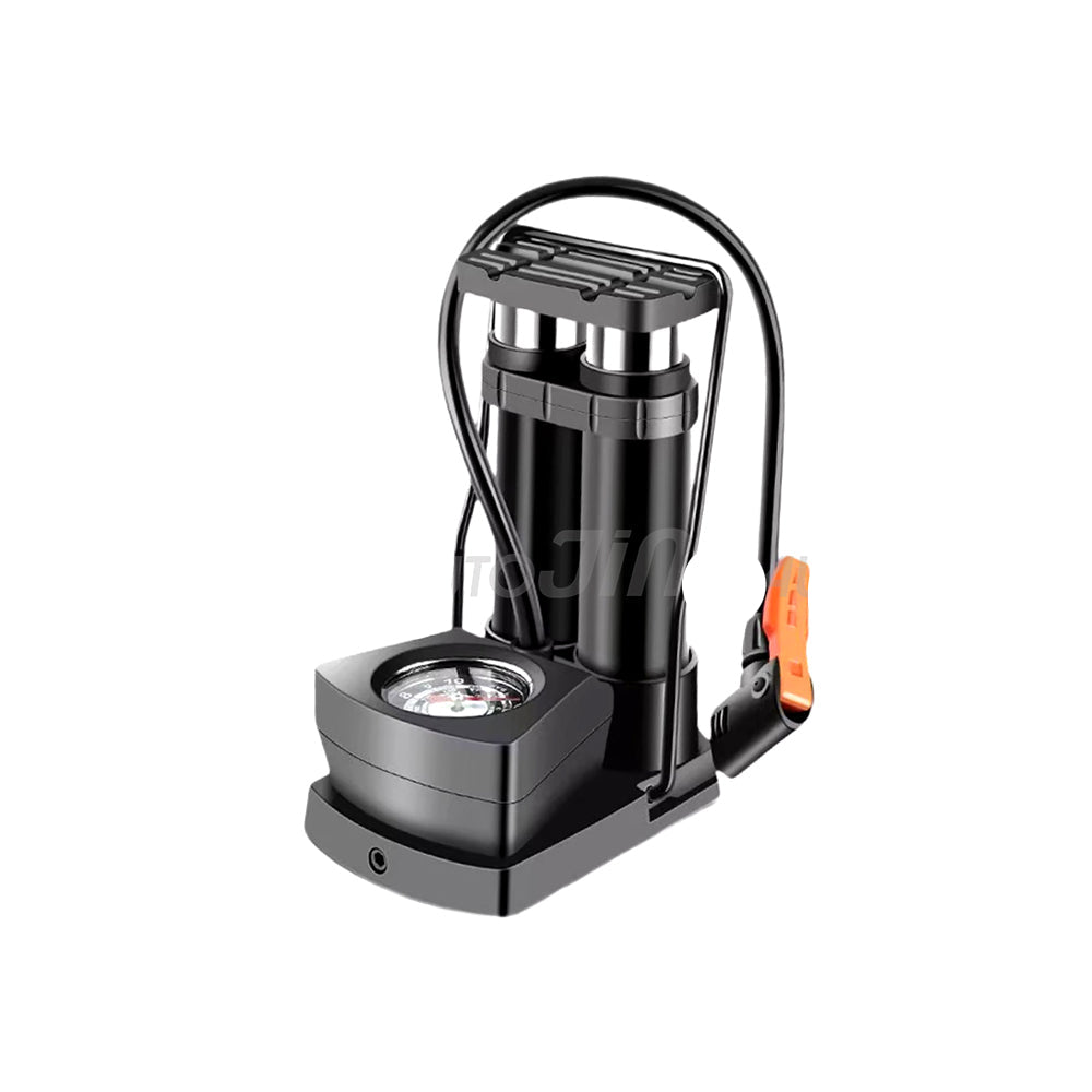 Double Cylinder Effort Saving Foot Air Pump For Bike, Car, Bicycle, Floor Pump