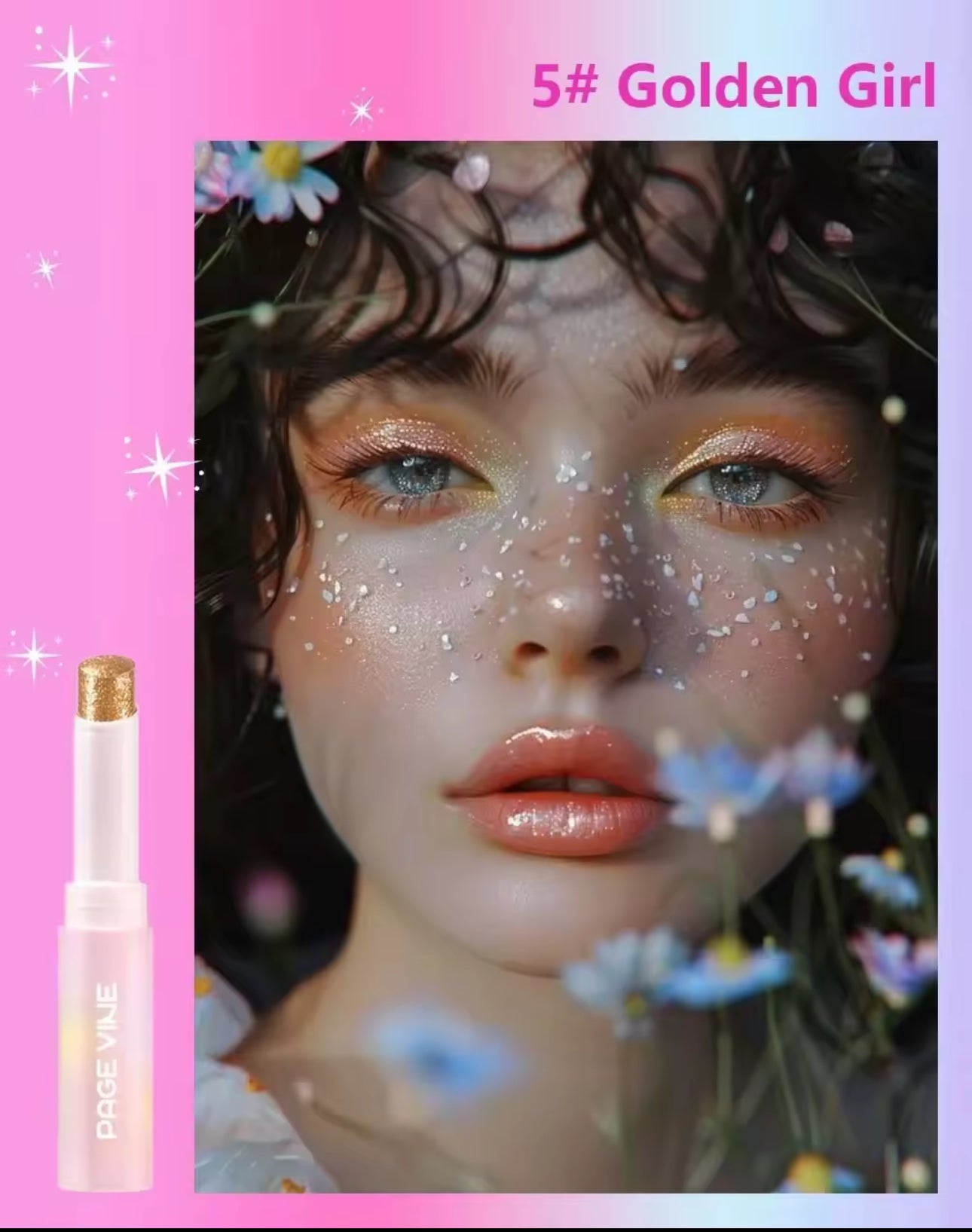 HUDAMOJI- glitter jelly eyeshadow stick -6 Colours