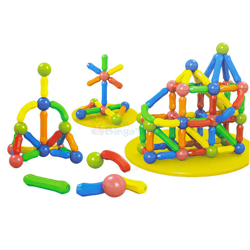 Educational Magnetic Building Blocks for Kids - 42+ pcs Set