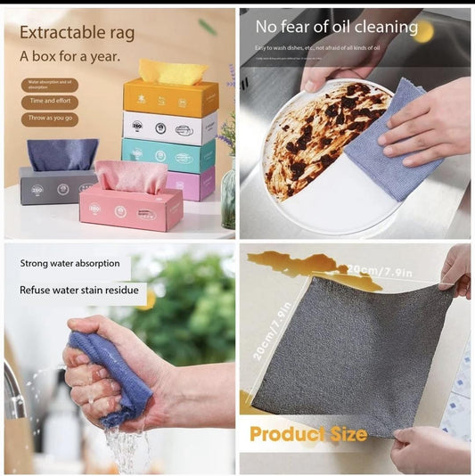 One Box Pack Of (25 pcs) Micro Fiber Cleaning Cloth Multi Color