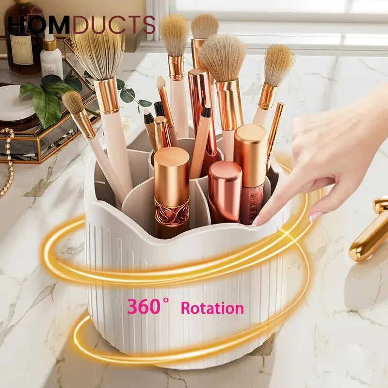 New 360° Rotating Makeup Brush Holder